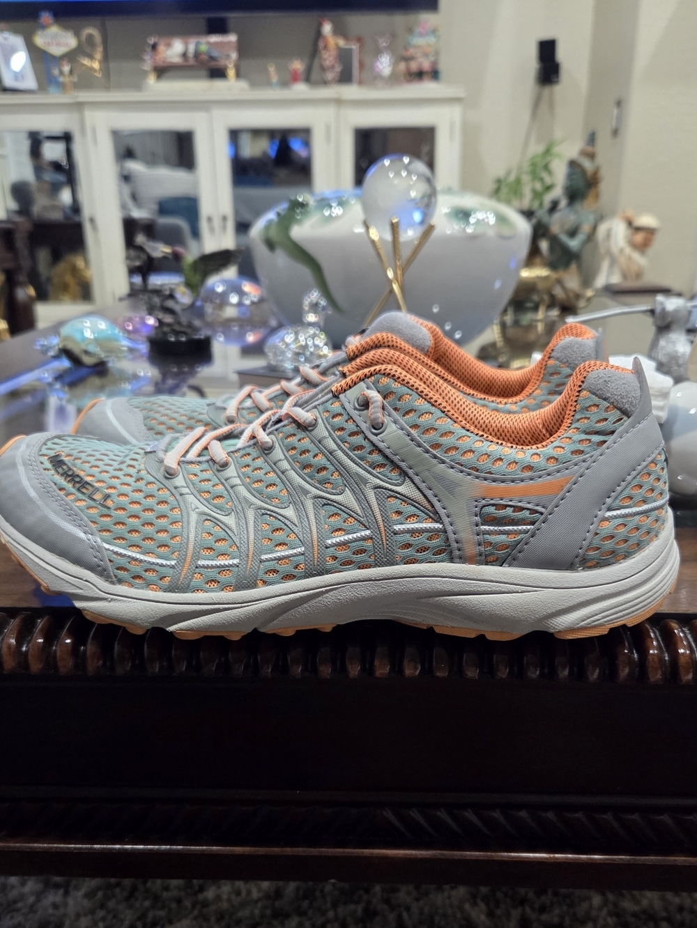 Merrell Women's Mesh Athletic Sneakers - Gray & Orange